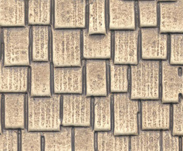 MODEL BUILDERS SUPPLY - 1/2" Scale Pattern Sheet 7X24 Inch Mf Wood Shake Dollhouse Miniature (MF235)